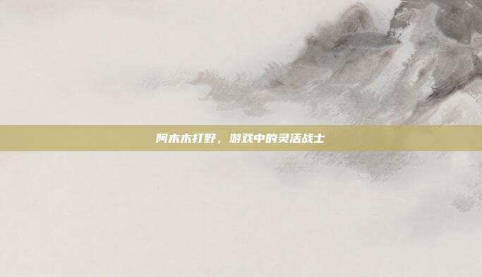 阿木木打野，游戏中的灵活战士