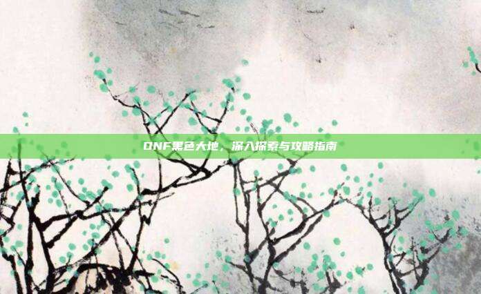 DNF黑色大地,深入探索与攻略指南