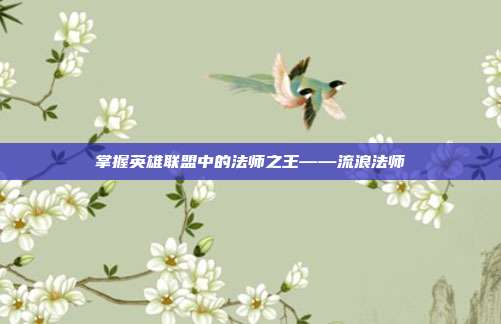 掌握英雄联盟中的法师之王——流浪法师