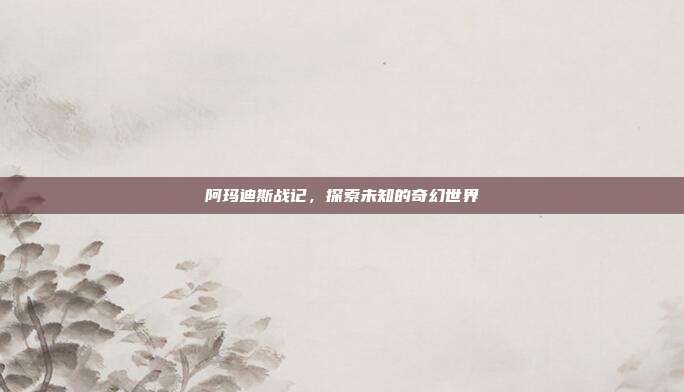 阿玛迪斯战记,探索未知的奇幻世界