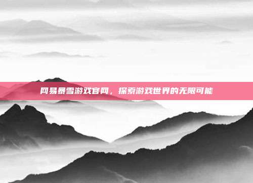 网易暴雪游戏官网,探索游戏世界的无限可能