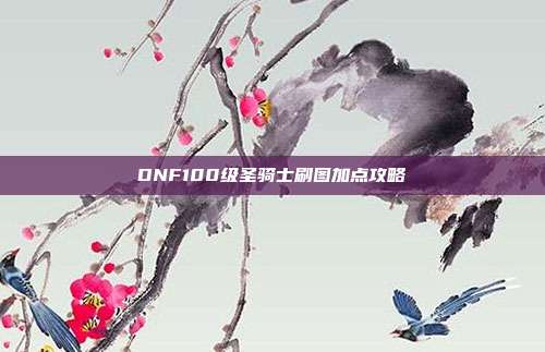 DNF100级圣骑士刷图加点攻略
