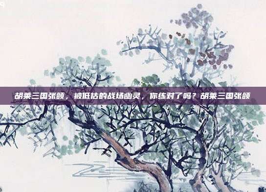 胡莱三国张颌，被低估的战场幽灵，你练对了吗？胡莱三国张颌