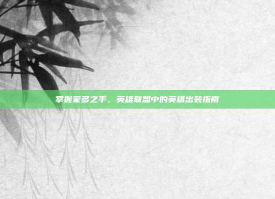 掌握蒙多之手,英雄联盟中的英雄出装指南