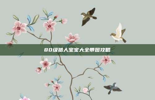 80级猎人宝宝大全带图攻略