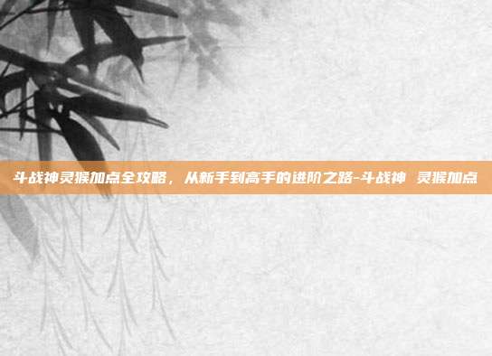 斗战神灵猴加点全攻略，从新手到高手的进阶之路-斗战神 灵猴加点