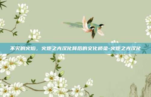 不灭的火焰，火炬之光汉化背后的文化桥梁-火炬之光汉化