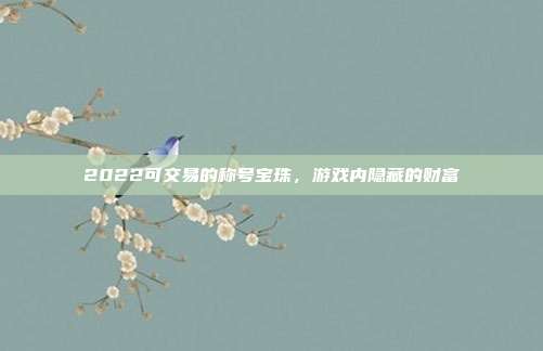 2022可交易的称号宝珠,游戏内隐藏的财富