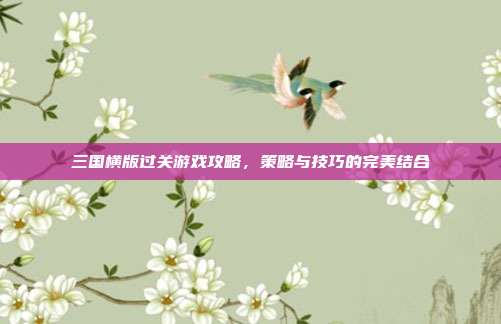 三国横版过关游戏攻略，策略与技巧的完美结合