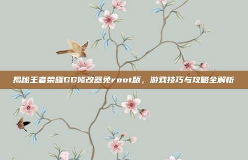 揭秘王者荣耀GG修改器免root版,游戏技巧与攻略全解析