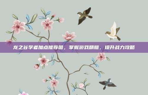 龙之谷学者加点推荐图,掌握游戏精髓,提升战力攻略