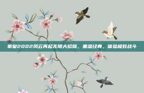 拳皇2002风云再起无限大招版,重温经典,体验极致战斗