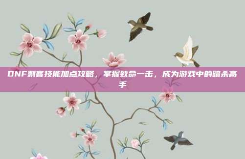 DNF刺客技能加点攻略,掌握致命一击,成为游戏中的暗杀高手