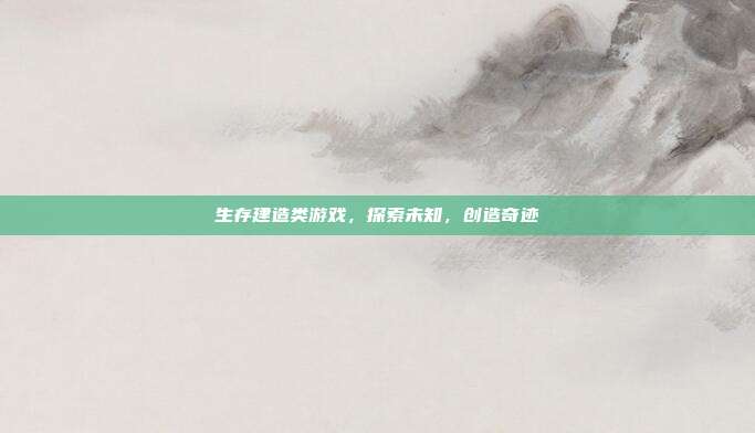 生存建造类游戏,探索未知,创造奇迹
