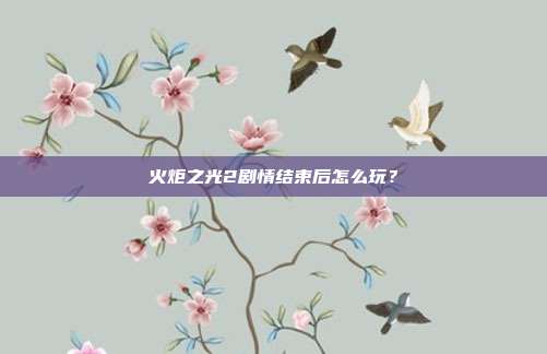 火炬之光2剧情结束后怎么玩?