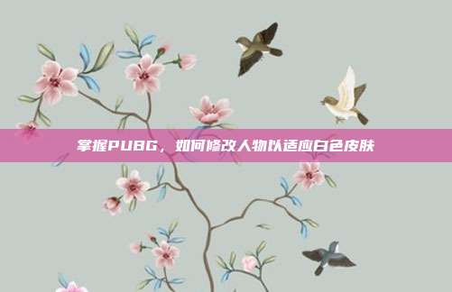 掌握PUBG,如何修改人物以适应白色皮肤