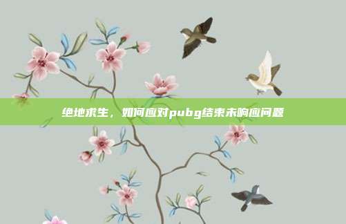 绝地求生,如何应对pubg结束未响应问题