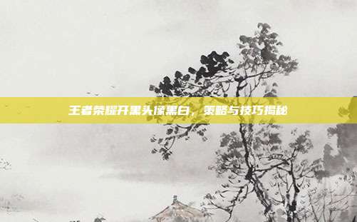 王者荣耀开黑头像黑白,策略与技巧揭秘