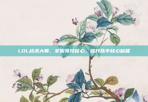 LOL战术大师,掌握竞技核心,提升胜率核心秘籍