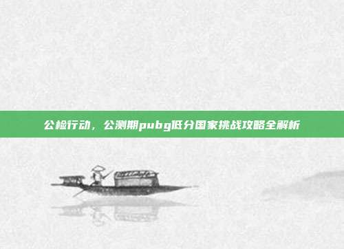公检行动,公测期pubg低分国家挑战攻略全解析