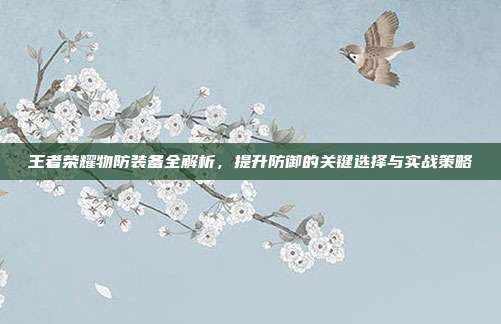王者荣耀物防装备全解析,提升防御的关键选择与实战策略