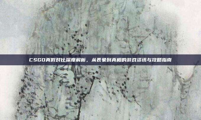 CSGO真假对比深度解析，从表象到真相的游戏资讯与攻略指南