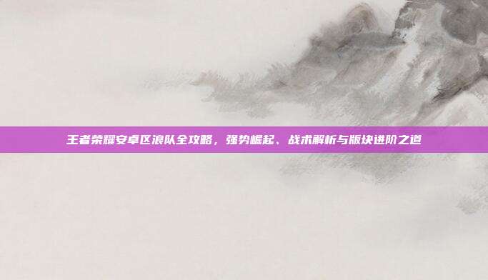 王者荣耀安卓区浪队全攻略,强势崛起、战术解析与版块进阶之道