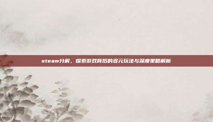 steam分解,探索游戏背后的多元玩法与深度策略解析