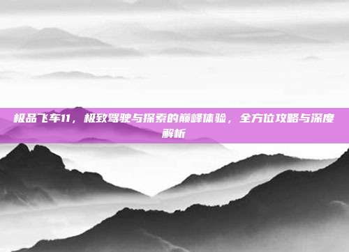 极品飞车11,极致驾驶与探索的巅峰体验,全方位攻略与深度解析
