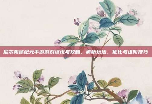 尼尔机械纪元手游游戏资讯与攻略,解析玩法、优化与进阶技巧