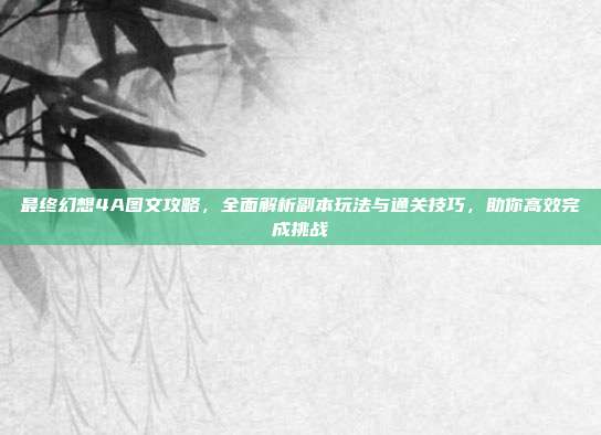 最终幻想4A图文攻略，全面解析副本玩法与通关技巧，助你高效完成挑战