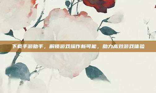 下载手游助手,解锁游戏操作新可能,助力高效游戏体验