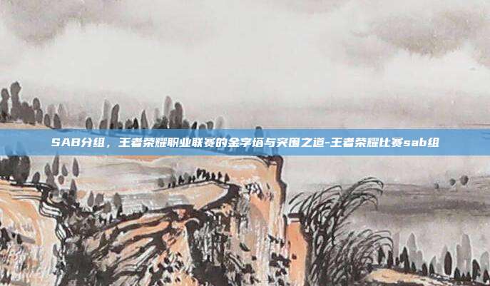 SAB分组，王者荣耀职业联赛的金字塔与突围之道-王者荣耀比赛sab组