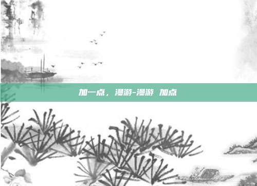 加一点，漫游-漫游 加点