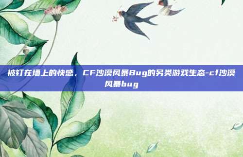 被钉在墙上的快感,CF沙漠风暴Bug的另类游戏生态-cf沙漠风暴bug