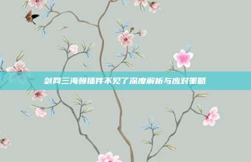 剑网三海鳗插件不见了深度解析与应对策略