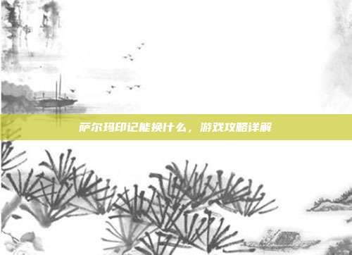 萨尔玛印记能换什么，游戏攻略详解