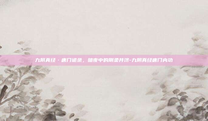 九阴真经·唐门诡录，暗夜中的刚柔并济-九阴真经唐门内功