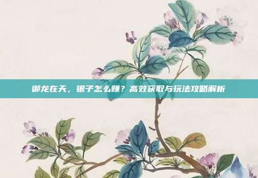 御龙在天,银子怎么赚?高效获取与玩法攻略解析