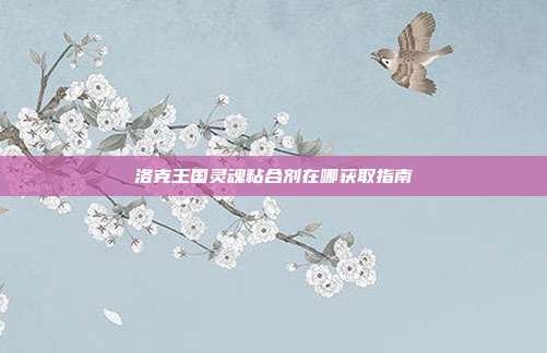 洛克王国灵魂粘合剂在哪获取指南