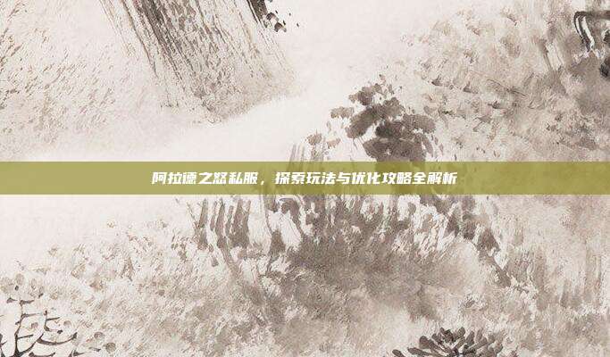 阿拉德之怒私服,探索玩法与优化攻略全解析