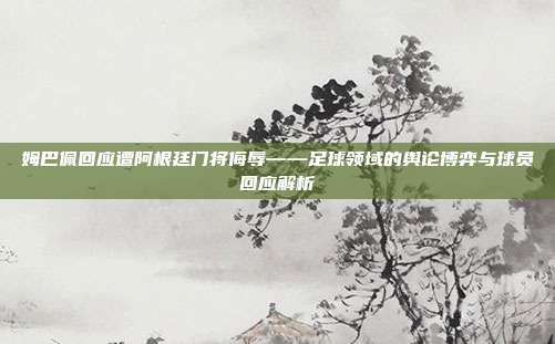 姆巴佩回应遭阿根廷门将侮辱——足球领域的舆论博弈与球员回应解析