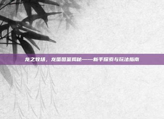龙之牧场,龙蛋图鉴揭秘——新手探索与玩法指南