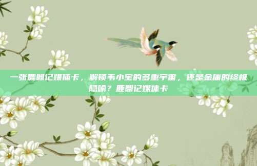 一张鹿鼎记媒体卡，解锁韦小宝的多重宇宙，还是金庸的终极隐喻？鹿鼎记媒体卡