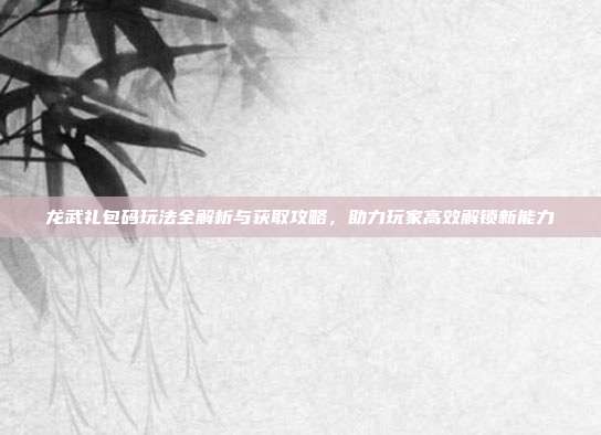 龙武礼包码玩法全解析与获取攻略，助力玩家高效解锁新能力