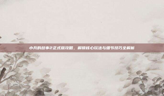 小兵的故事2正式版攻略，解锁核心玩法与细节技巧全解析