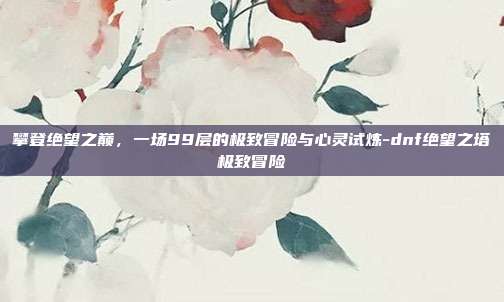 攀登绝望之巅，一场99层的极致冒险与心灵试炼-dnf绝望之塔极致冒险