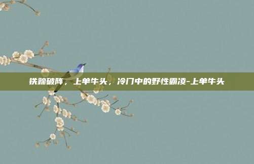 铁蹄破阵，上单牛头，冷门中的野性霸凌-上单牛头