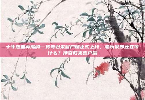 十年热血再沸腾—传奇归来客户端正式上线，老玩家你还在等什么？传奇归来客户端