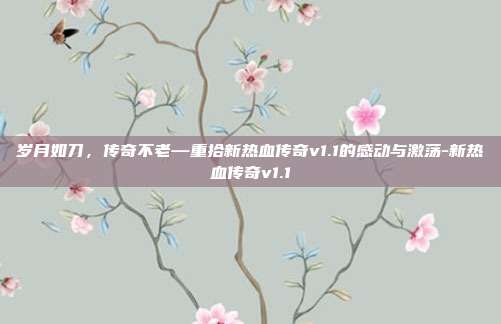 岁月如刀，传奇不老—重拾新热血传奇v1.1的感动与激荡-新热血传奇v1.1